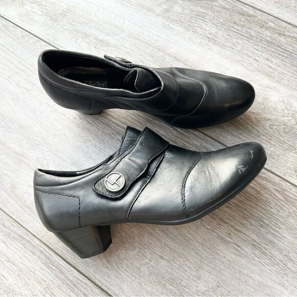 Josef Seibel Leather Ankle Boots in Black - Picture 1 of 13